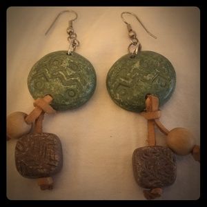 Beautiful wood earrings
